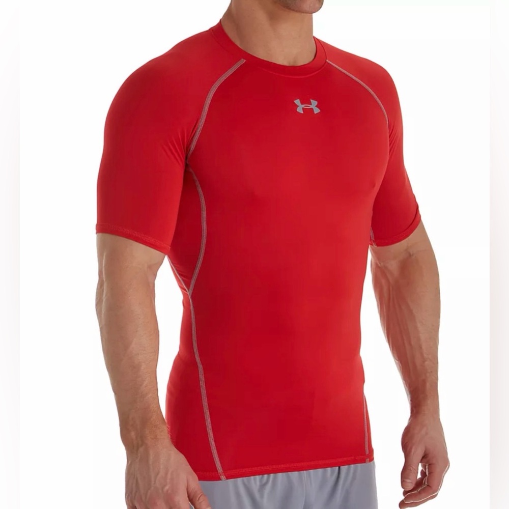 Under Armour Men's Red Performance Rash Guard